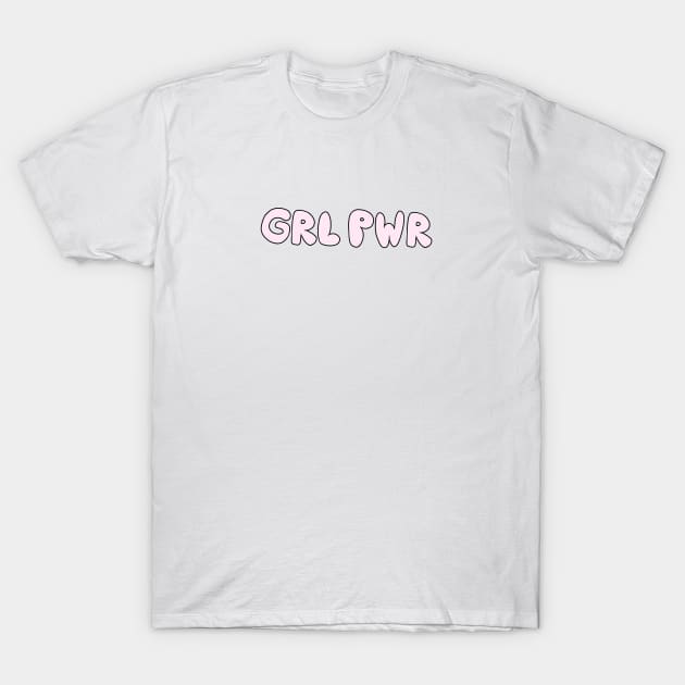 GRL PWR (black outline) T-Shirt by allimarie0